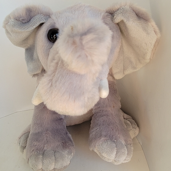 Destination Nation Elephant Plush Stuffed Animal by Aurora 9" Super Soft - Picture 3 of 6